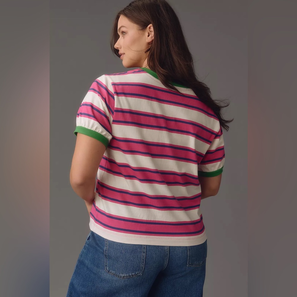 Anthropologie Pilcro Short-Sleeve Striped Tee - Picture 6 of 9